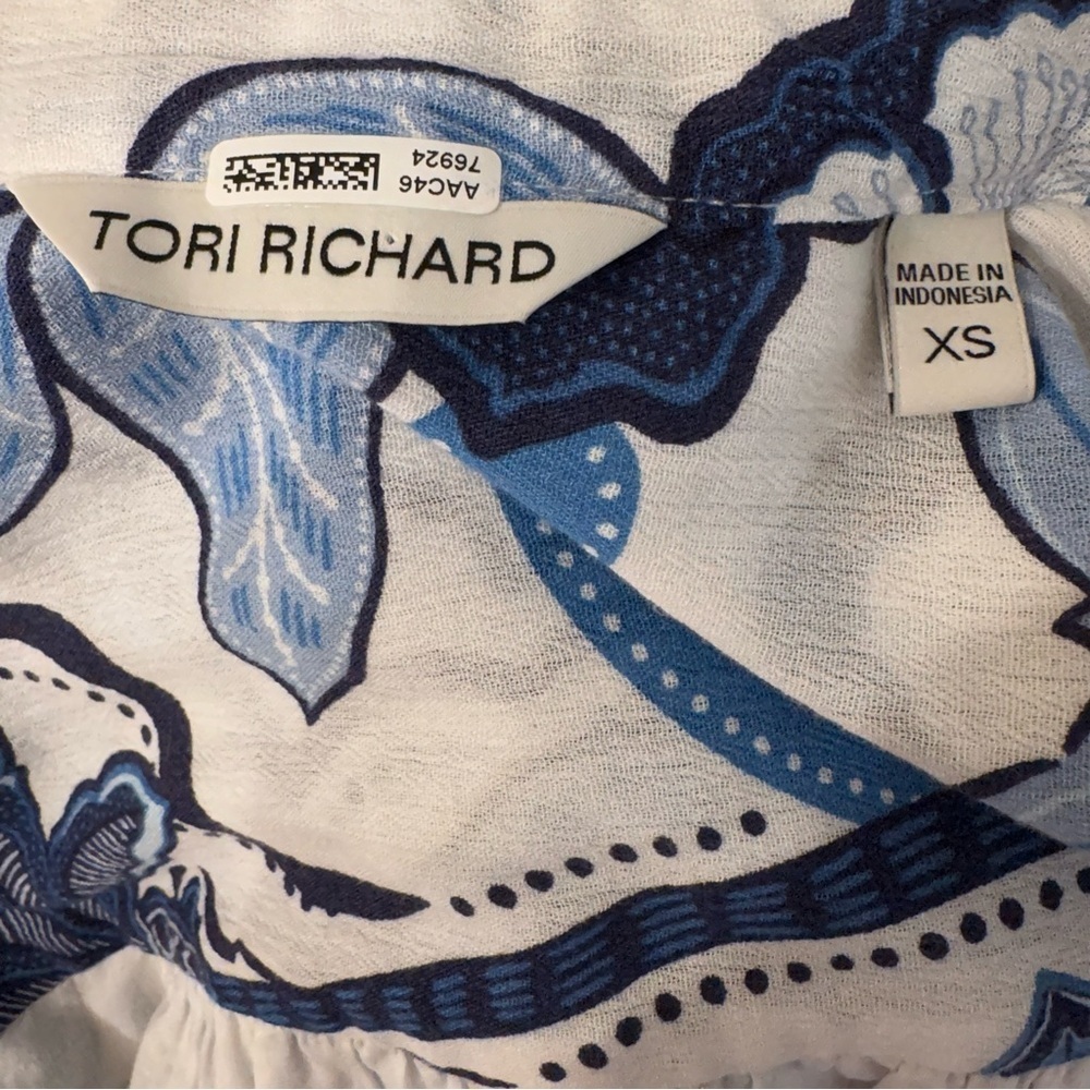 Tori Richard Home Grown Briar Maxi Dress Floral Vacation Cotton Blend Size XS - Picture 4 of 8
